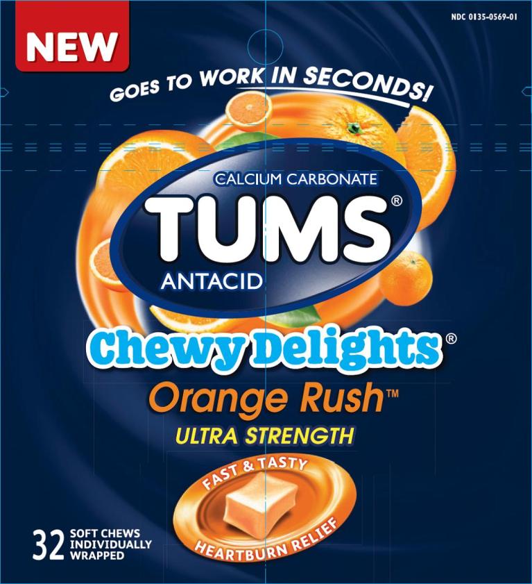 Tums Chewy Delights Orange Rush 32 card