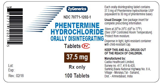 phentermine hcl odtab 37.5 mg