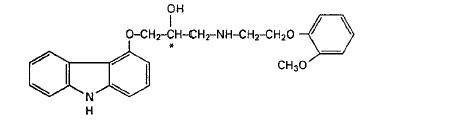 structured formula for carvedilol