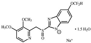 pantoprazole sodium structural formula