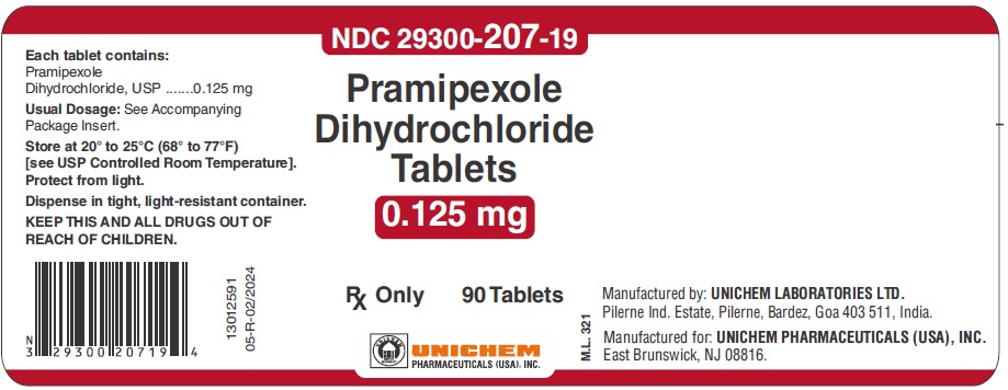 Pramipexole Dihydrochloride Tablets 0.125 mg