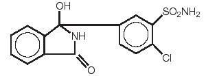 Structural formula of chlorthalidone 