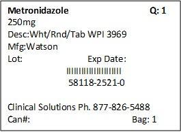 METRONIDAZOLE Tablets USP 250 mg