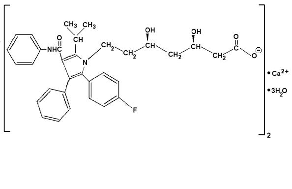 Structured product formula for atorvastatin