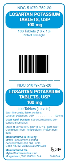 Losartan Potassium 100 mg Tablets Unit Carton Label