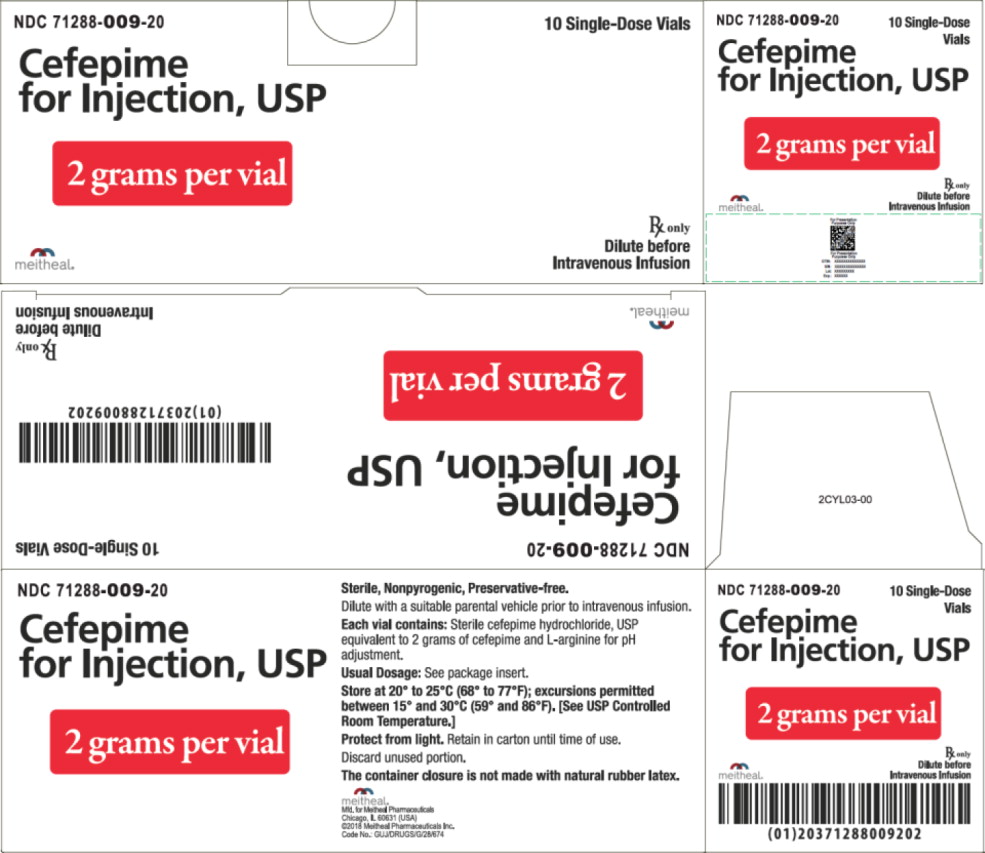 Principal Display Panel – Cefepime for Injection, USP 2 gram Carton
