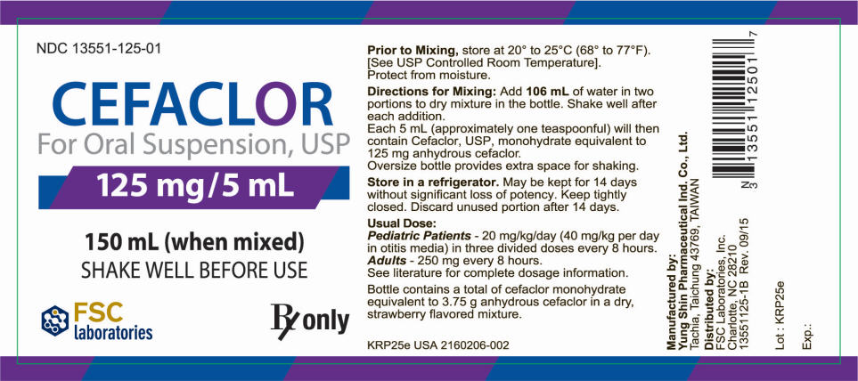 125 mg/5 mL Alternate Bottle Label