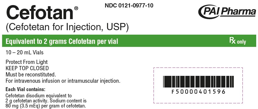 Cefotetan for Injection 2 grams per vial carton