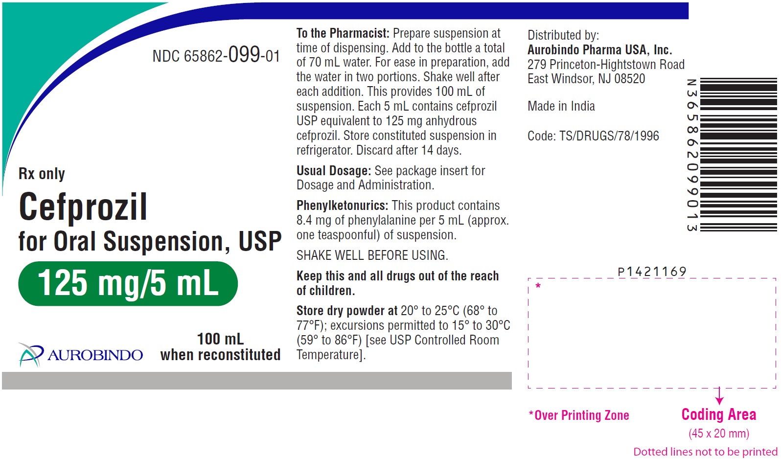 PACKAGE LABEL-PRINCIPAL DISPLAY PANEL - 125 mg/5 mL (100 mL Bottle)