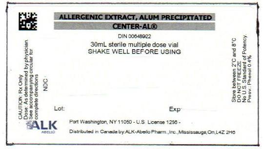 Allergenic Extract, Alum Precipitated
Center-AL®
DIN 00648922
10 mL Sterile Multiple Dose Vial
