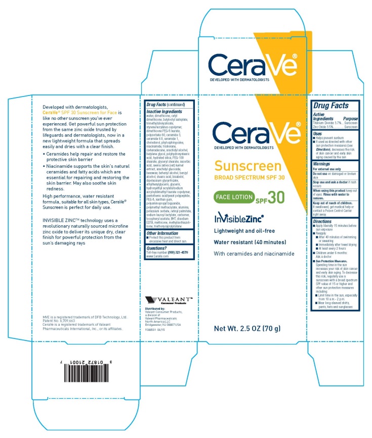 CeraVe Sunscreen SPF 30 Face Lotion 2.5 OZ Carton