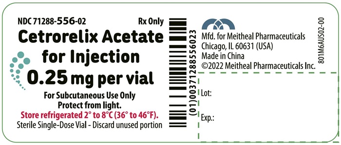 PRINCIPAL DISPLAY PANEL – Cetrorelix Acetate for Injection 0.25 mg Vial Label