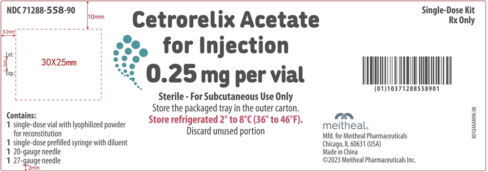 PRINCIPAL DISPLAY PANEL – Cetrorelix Acetate for Injection Kit Tray Label