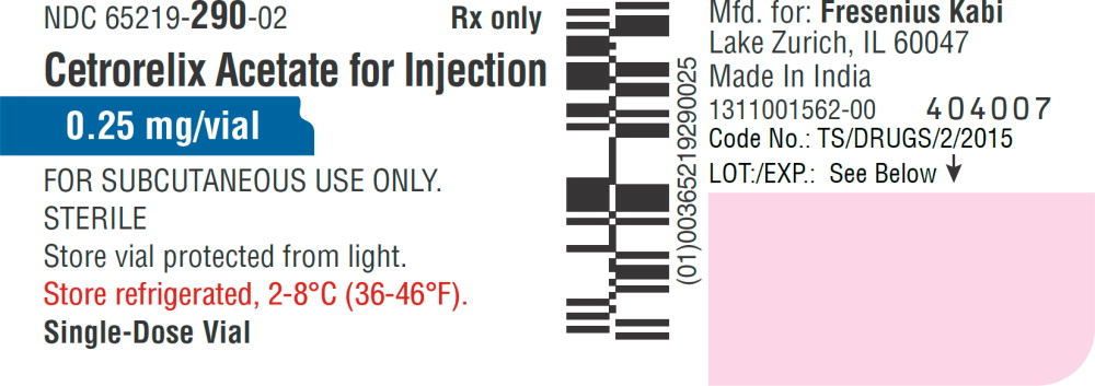 PACKAGE LABEL - PRINCIPAL DISPLAY – Cetrorelix Acetate Single-Dose Vial Label
