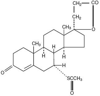 image of spironolactone chemical structure