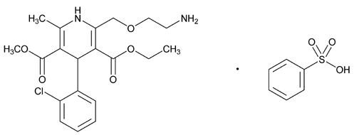 image of structural formula for amlodipine besylate