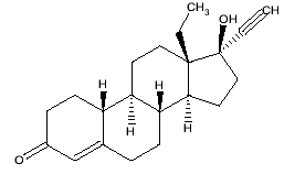 image of Levonorgestrel chemcial structure