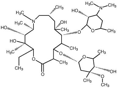 image of Azithromycin Oral Suspension chemical structure