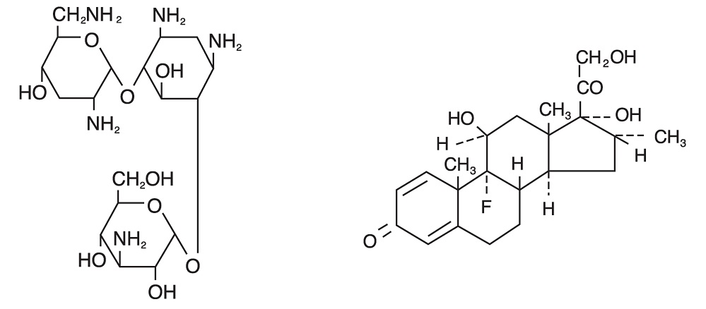 chemical structures for tobramycin and dexamethasone