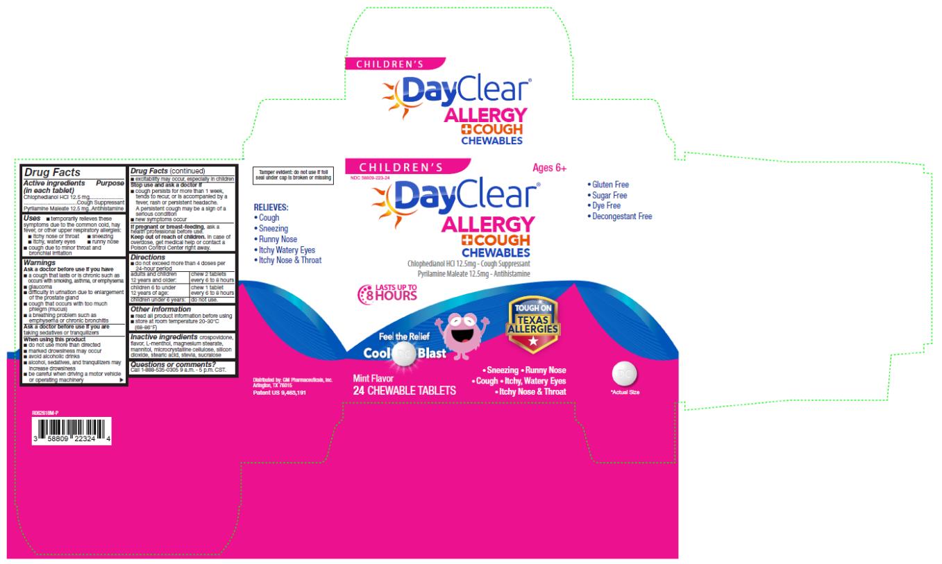 PRINCIPAL DISPLAY PANEL
Children’s
DayClear
Allergy
Cough
Chewables
Cool Blast
24 Chewable Tablets

