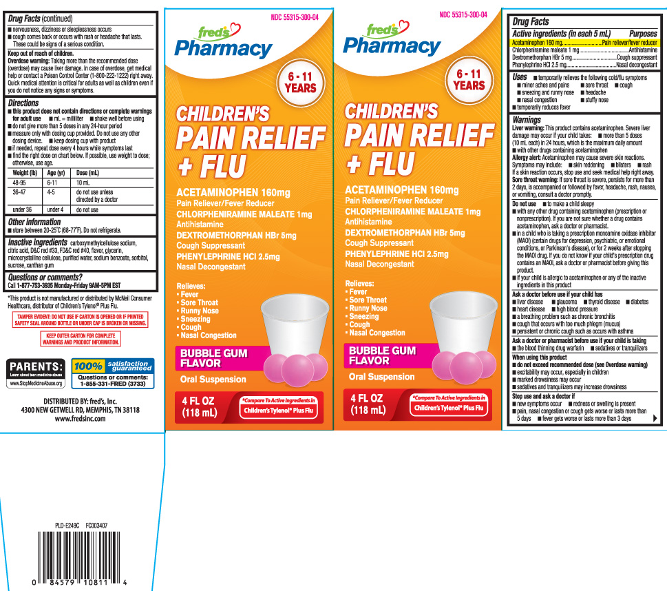 Acetaminophen 160 mg, Chlorpheniramine Maleate 1 mg, Dextromethorphan HBr 5 mg, Phenylephrine HCI 2.5 mg
