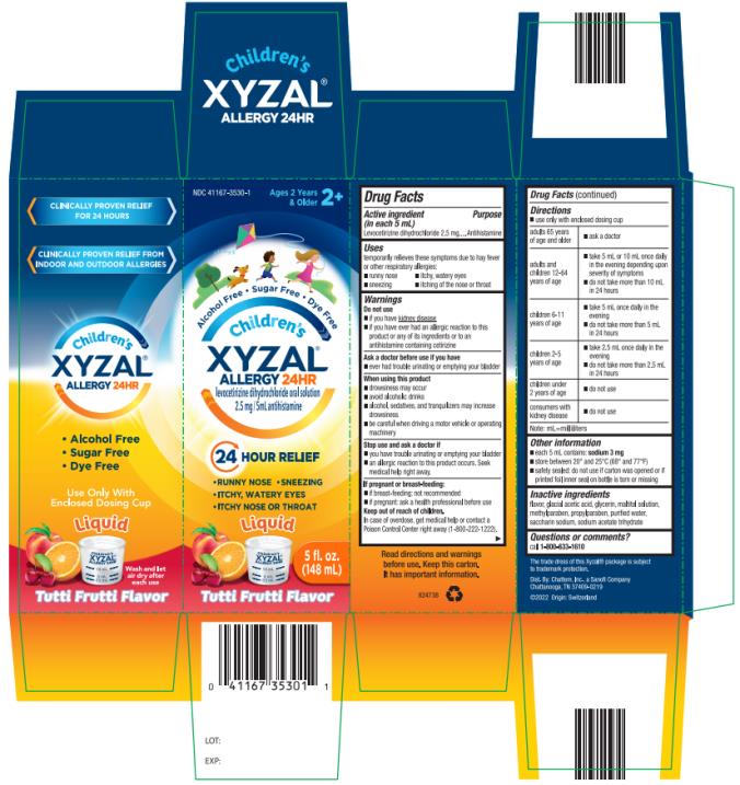 PRINCIPAL DISPLAY PANEL

Children’s Xyzal
Allergy 24HR
Liquid
Tutti Frutti Flavor
