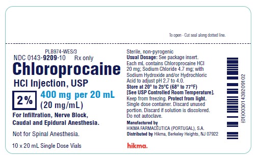Chloroprocaine HCl Injection, USP 400 mg/20 mL - 2% Carton Image