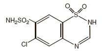 Chlorothiazide structural formula