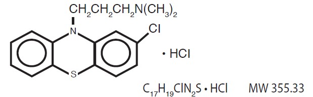 Chlorpromazine Hydrochloride Injection structural formula