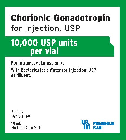 Rx Item-Chorionic Gonadotropin Hormones 10MU 10 ML Multi Dose Vial by Fresenius Kabi Pharma USA 