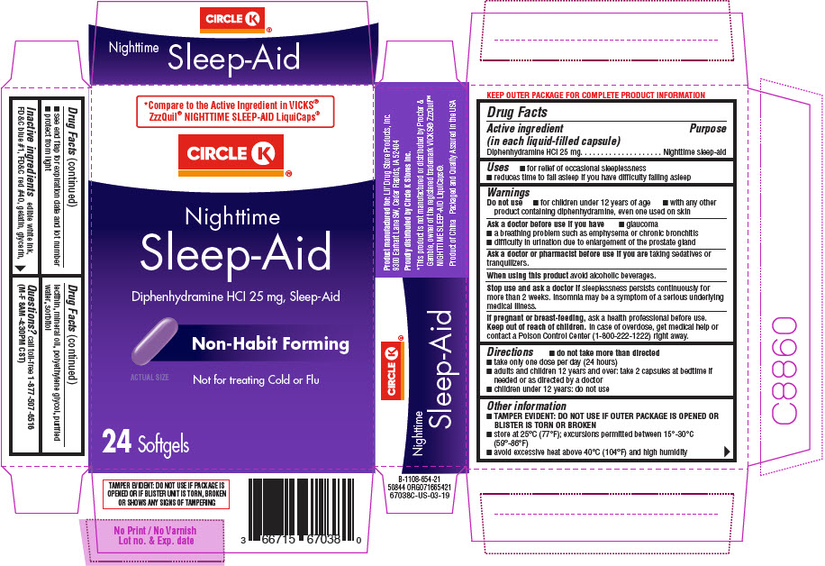 Circle K Nighttime Sleep-aid | Diphenhydramine Hydrochloride Capsule Breastfeeding