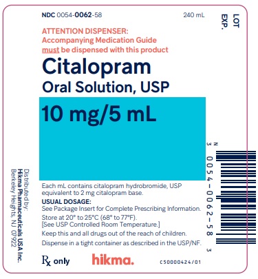 Citalopram Oral Solution, USP Bottle Label