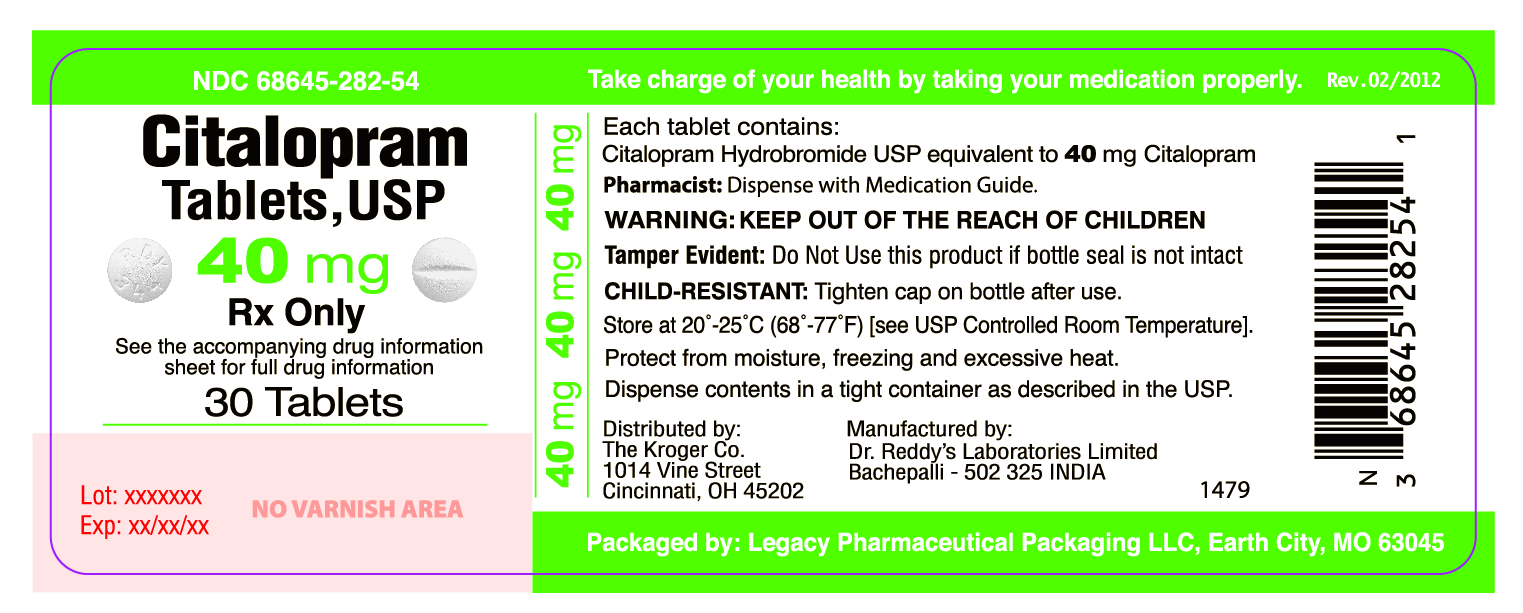 Citalopram 40 mg Bottle Label