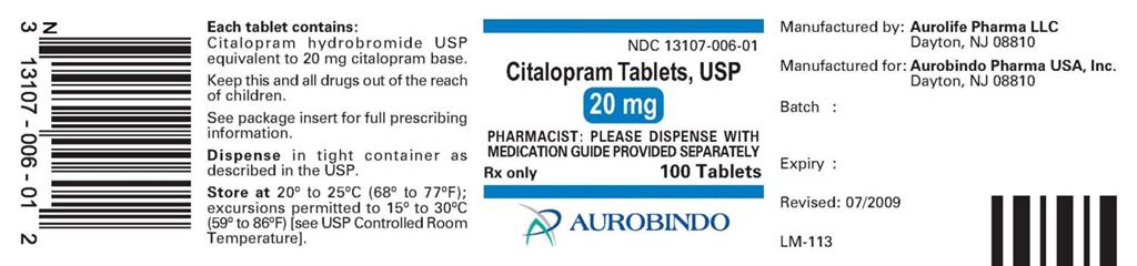 PACKAGE LABEL.PRINCIPAL DISPLY PANEL - 20 MG(100's Bottle)