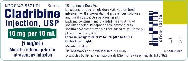 Cladribine Injection, USP 10 mg per 10 mL Container Label
