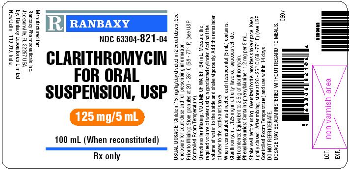 125 mg 100's bottle label