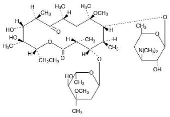 Clarithromycin structural formula