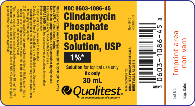 Clindamycin Phosphate Topical Solution, USP 1%* 30mL label