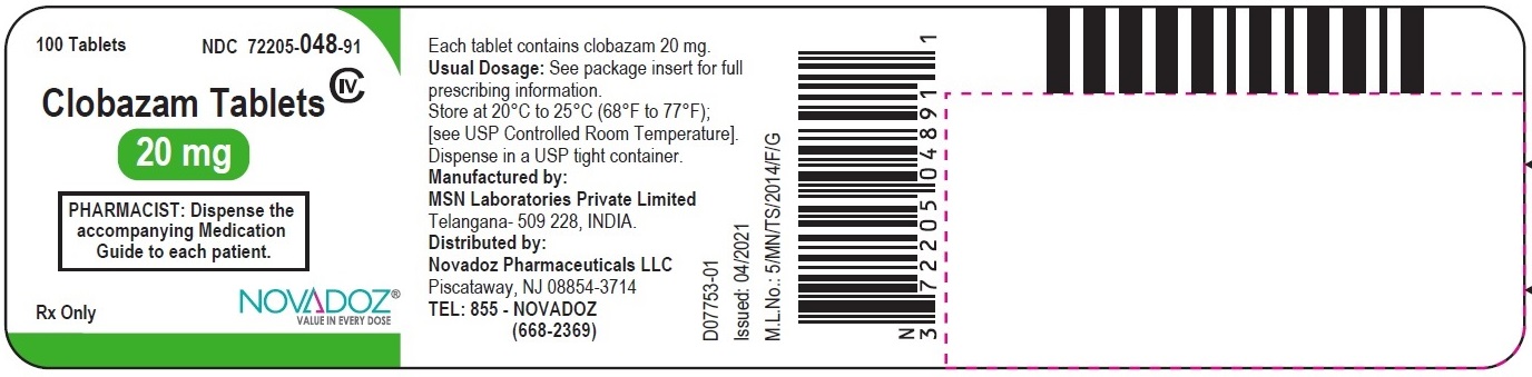 clobazam-20mg-100s-container-label