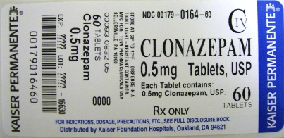 Clonazepam Tablets USP 0.5mg 60s Label
