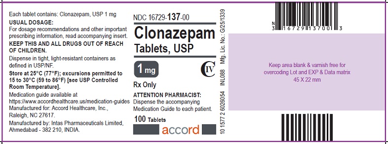 Clonazepam Tablets 1 mg Bottles