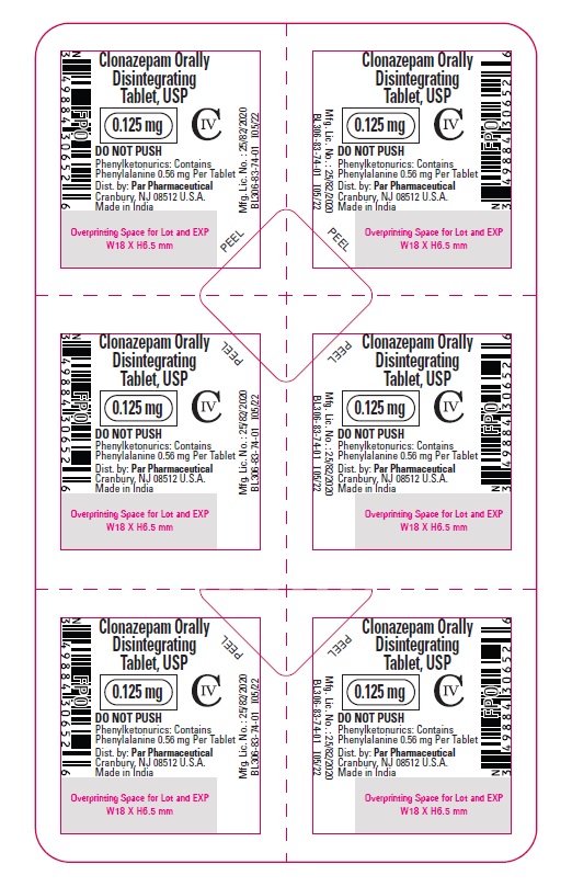 Clonazepam ODT, USP 0.125 mg - Blister