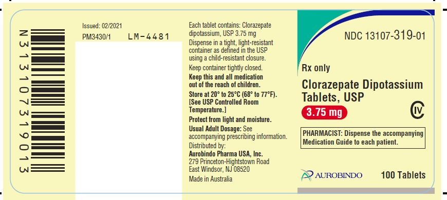 PACKAGE LABEL.PRINCIPAL DISPLAY PANEL - 3.75 mg 100 Tablets Container Label