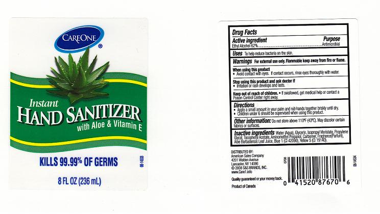 IMAGE OF INSTANT HAND SANITIZER WITH ALOE AND VITAMIN E