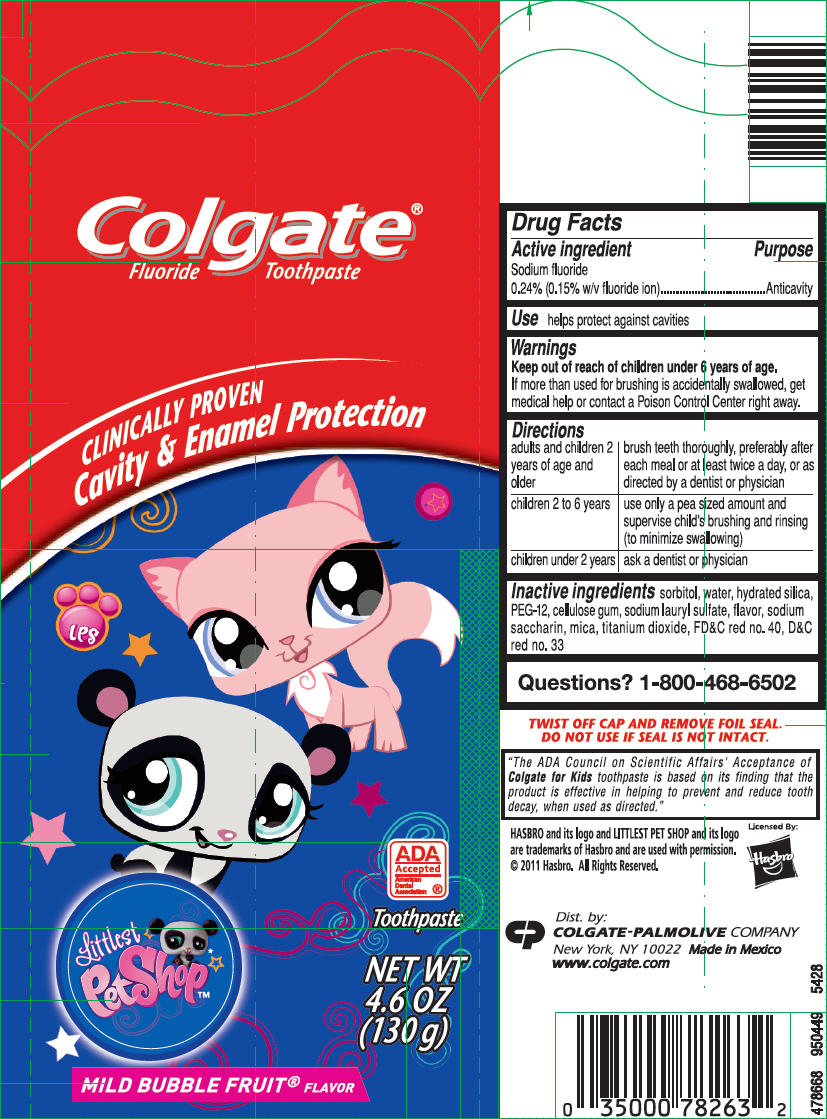 Colgate Jr Littlest Pet Shop | Sodium Fluoride Paste, Dentifrice while Breastfeeding