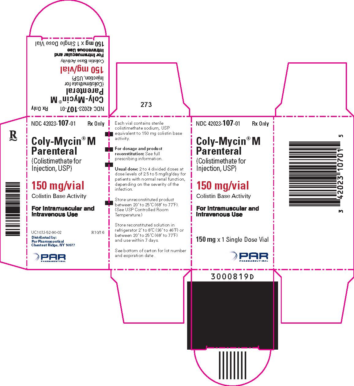 Coly-Mycin M Single Pack Carton