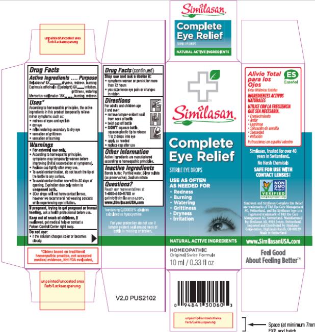 Complete
Eye Relief
STERILE
EYE DROPS
10 ml/ 0.33 fl oz
