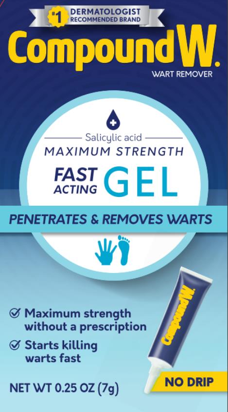 Compound W
Total Care Wart & Skin 
Salicylic acid – Wart Remover 
GEL NET WT 0.25 OZ (7g)
