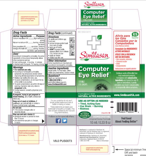 PRINCIPAL DISPLAY PANEL
NDC 59262-347-11
Computer
Eye Relief
STERILE
EYE DROPS
10 ml/ 0.33 fl oz
