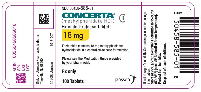 PRINCIPAL DISPLAY PANEL - 18 mg Tablet Bottle Label